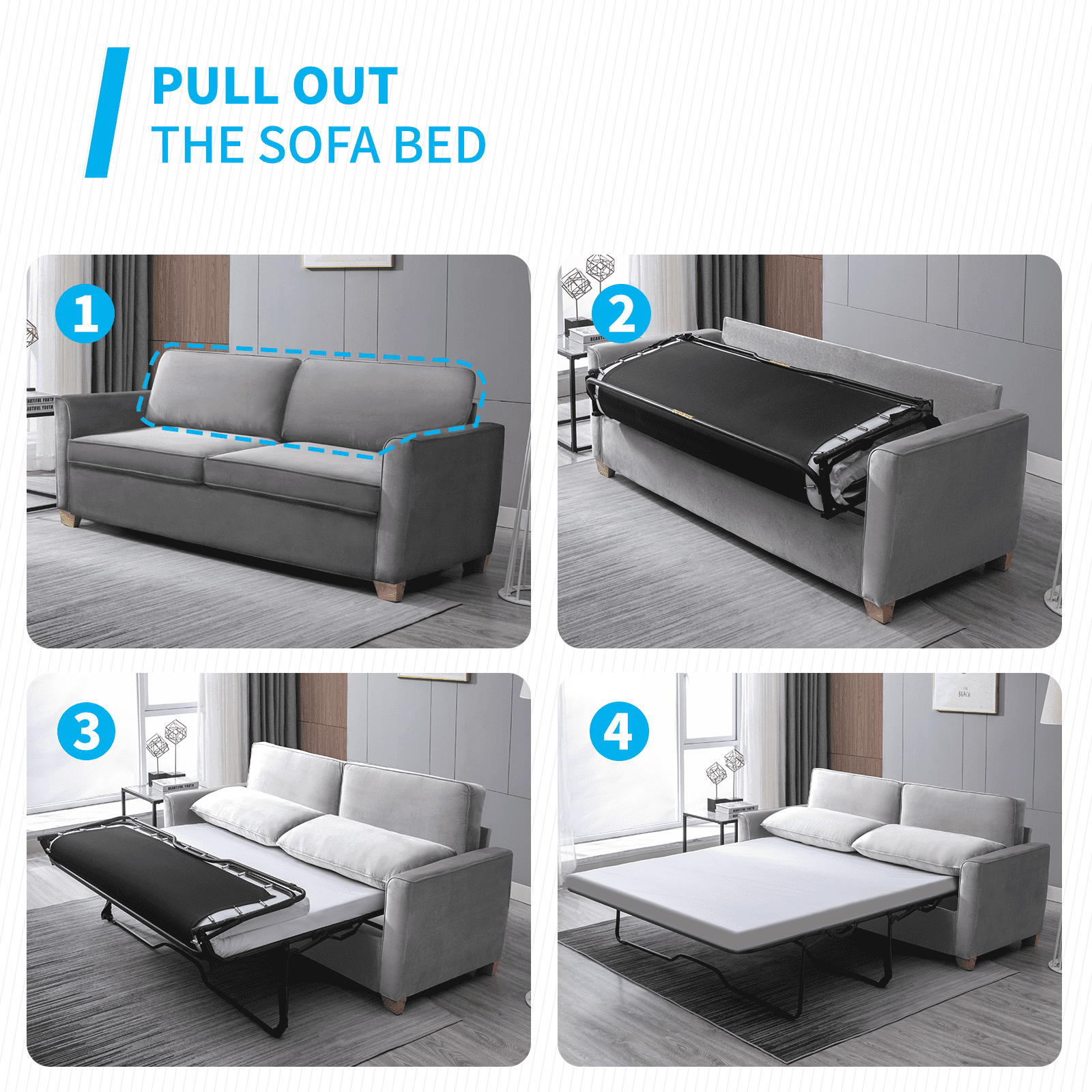 Pull Out Sofa Bed Memory Foam | Cabinets Matttroy