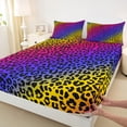 thumbnail image 3 of Homewish Leopard Print Full Size Sheets 4-Piece for Teens Boys Girls,Abstract Gradient Ombre Breathable Bed Sheets,Colorful Animal Print Lightweight Sheet Sets,Breathable Home Decor, 3 of 7