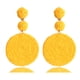 thumbnail image 1 of Pendientes de bola de rafia boho para mujer, pendientes colgantes redondos de rafia individuales - Joyas de resort de playa de verano, 1 of 5
