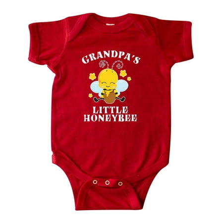 

Inktastic Cute Bee Grandpa s Little Honeybee with Stars Gift Baby Boy or Baby Girl Bodysuit
