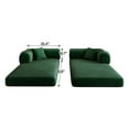 thumbnail image 5 of SEENYOO 78.8" Cloud Couch, Small Couches for Living Room, Convertible Corduroy Floor Sleeper, Comfy Futon with Pillow Back & Armrest, Boneless Modular, Easy Setup, Green, 5 of 18