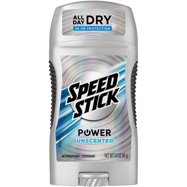 Speed Stick Power AntiPerspirant Deodorant, Unscented 3 oz (Pack of 3