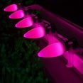 thumbnail image 2 of OptiCore C9 Opaque Ceramic Style Pink LED Christmas Lights Replacement Bulbs, Pack of 25, Shatterproof 0.84W, E17 Base, 2 of 7