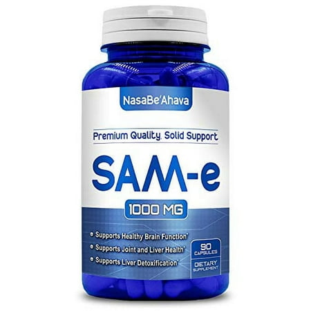 NASA BEAHAVA Pure SAM-e 1000mg (per Serving) 90Capsules (S-Adenosyl Methionine) Supports Joint Health & Brain Function