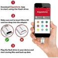 thumbnail image 2 of Gigastone iPhone Flash Drive, MicroSD Card Reader, Lightning for iPhone and iPad, App for iOS, 4K Video Player Drone GoPro Camera, Backup Photos and Videos from Social Media, 2 of 7
