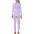 thumbnail image 4 of Alove Long Thermal Underwear Set for Women Top & Bottom Base Layer Set Crew Neck Cold Weather Warm Suit, 4 of 5
