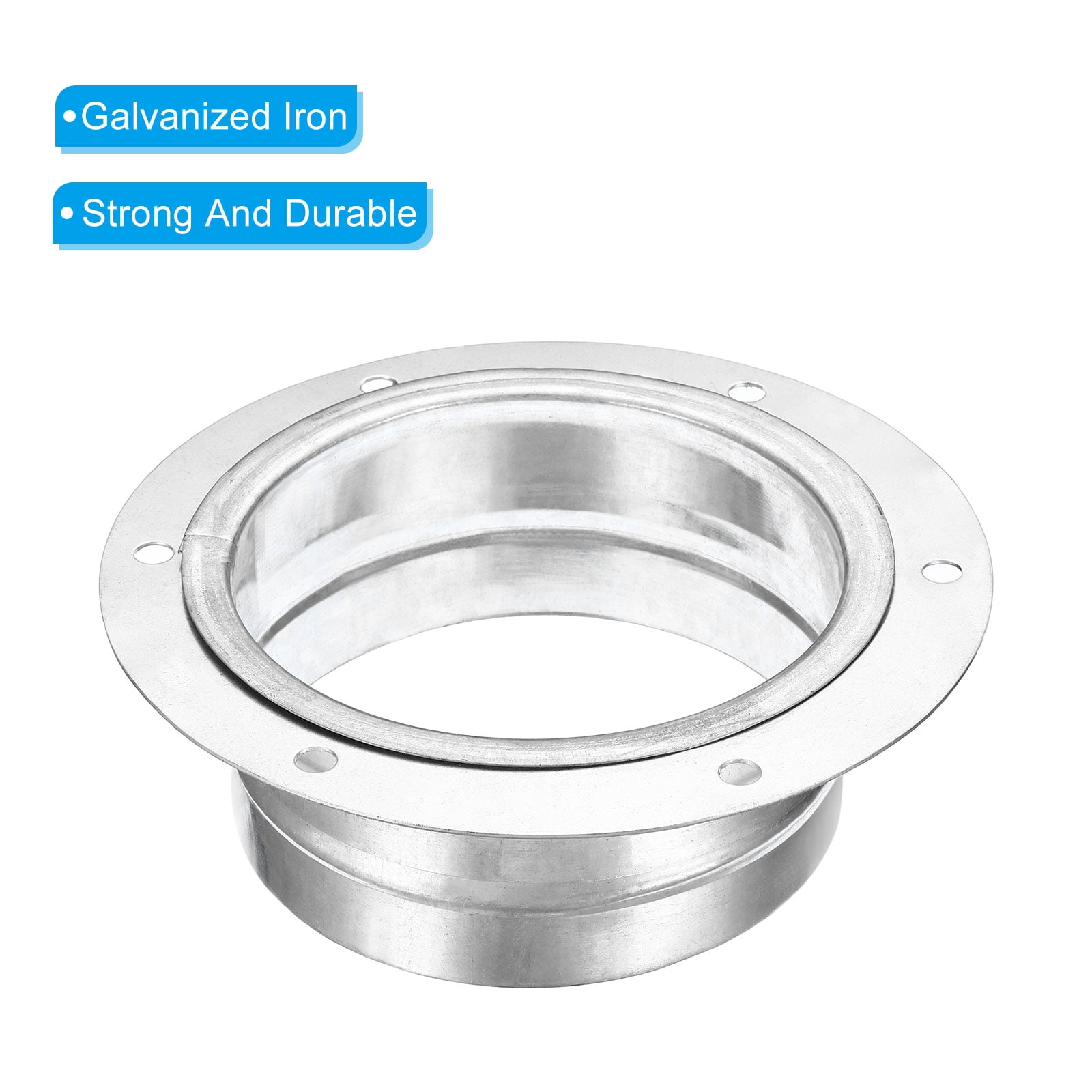 Uxcell 6" Vent Duct Connector Metal Flange Fitting Duct Air Tight Couplings Vent Extension with Flange