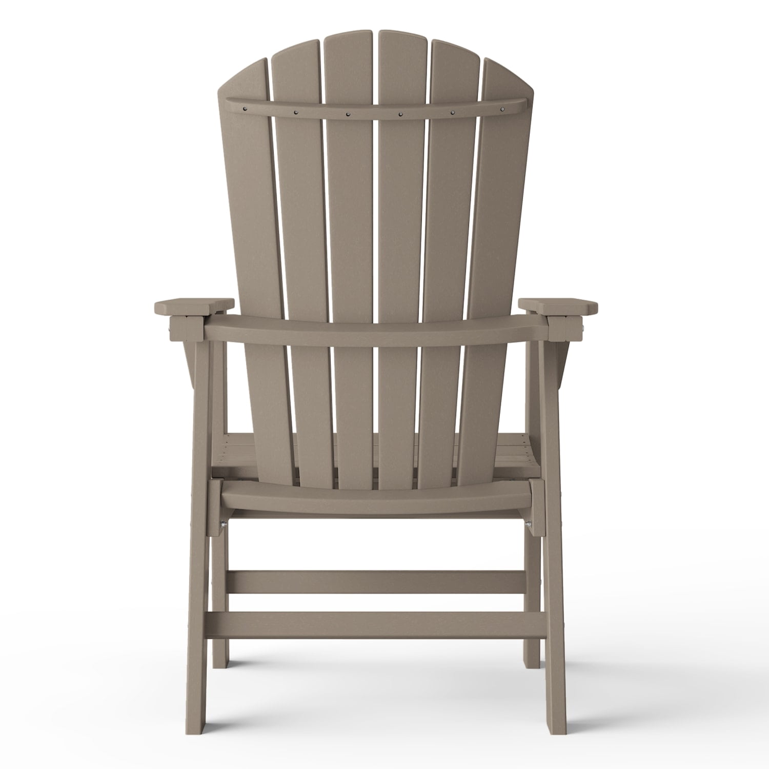 WestinTrends Dylan Outdoor Dining Chair – All-Weather Poly Lumber Adirondack Patio Chair, High Back, 330 lb Capacity, Weathered Wood