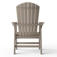 thumbnail image 5 of WestinTrends Dylan Outdoor Dining Chair – All-Weather Poly Lumber Adirondack Patio Chair, High Back, 330 lb Capacity, Weathered Wood, 5 of 14
