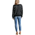 thumbnail image 3 of Womens Umgee Dalmatian Hand Printed Button Front Knit Cardigan with Pockets, 3 of 3