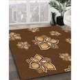 thumbnail image 3 of Ahgly Company Tapis d'Intérieur Lavables en Machine, Rectangle de Transition de Nuit Rouge, 3' x 5', 3 of 7