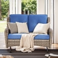 thumbnail image 2 of Bellefurn Outdoor Loveseat Sofa Patio Glider Rocking Bench,Garden Loveseat Seating Patio Chair Set with Cushion,for Porch Balcony and Backyard, 2 of 9