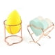 thumbnail image 2 of 3 Pieces Rose Gold Metal Makeup Sponge Rack for Storage Use Firm and Durable Beauty Tools drying, 2 of 4