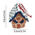 thumbnail image 3 of Lwlmwt Christmas Gingerbread House Decoration,Resin Small House,Winter Decor Handmade Polyresin Gingerbread House,Christmas Party Home Table Top Figurines, 3 of 5
