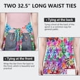 thumbnail image 6 of Pioneer Flower Floral Print Pattern Apron-Garden Aprons for Women with Pockets-Cotton Linen Waterproof Kitchen Cooking Gardening Aprons Adjustable for Kitchen,Cooking,BBQ and Salon 33x27 Inch, 6 of 7