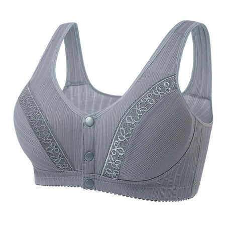 

Everyday Sleep Bras for Women Nature Cotton Soft Cup Wirefree Front Snap Close Bra Pure Comfort Sleeping Bralettes