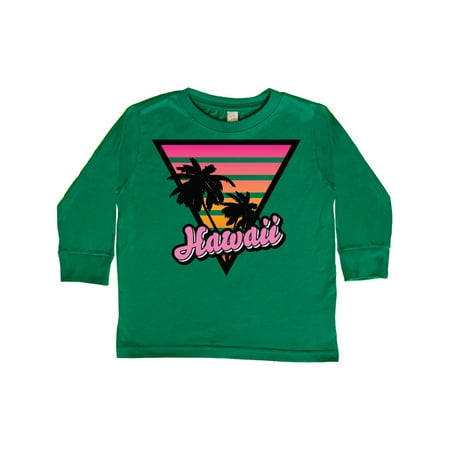 

Inktastic Hawaii with Triangle and Palm Trees Gift Toddler Boy or Toddler Girl Long Sleeve T-Shirt