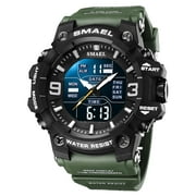 KXAITO Men's Wristwatches X-Large Series Digital Sports Military Quartz Shock Resistant Outdoor Resin Strap Watch for men 8049 Military Green