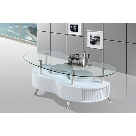 Coffee Table With Storage Stools Best Quality Furniture Coffee Table With 2 Stools Included & Storage Space under, Black or White ()