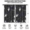 thumbnail image 2 of Blackout Kids Curtains,Black White Gothic Hand Skull Pattern Childrens Insulated Curtains Set Of 2,Bedroom Essentials,Toddler Room Decor 52"x84", 2 of 5