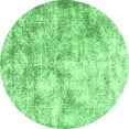 thumbnail image 1 of Ahgly Company Indoor Round Persian Emerald Green Traditional Area Rugs, 5' Round, 1 of 4