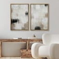 thumbnail image 2 of IDEA4WALL Framed Canvas Print Wall Art Set Muted Abstract Brushstroke Soft Neutral Tones with Black Digital Art Mid-Century Modern Art Wall Decor Minimalist Artwork for Home -Natural 16"x24", 2 of 5