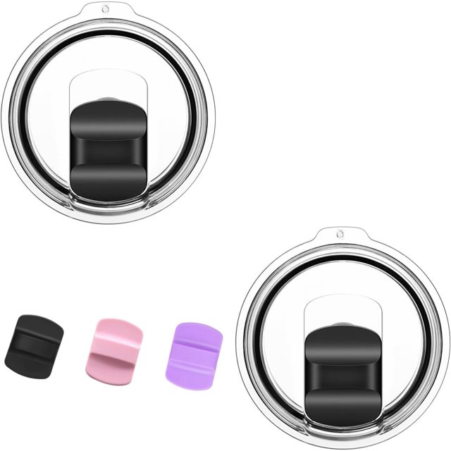 2 Pack 20 oz Tumbler Lid for Yeti Lids with 3 Magnetic Slider Replacement,Replacement Lids Compatible for YETI 20 oz Tumbler, 10/24 oz Mug, 10 oz Lowball,Rambler,Old Style Coffee Tumbler