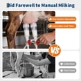 thumbnail image 5 of QinaQin 3L Goat Electric Milking Machine,Portable Automatic Breast Pump with 2 Teat Cups and Stainless Steel Bucket,Adjustable Suction Pulsation Vacuum Electric Milker,As shown, 5 of 7