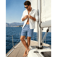 thumbnail image 6 of SURF CUZ Mens Swim Trunks with Compression Liner Quick Dry Swim Shorts 7" Swimming Trunks Stretch Bathing Suit Boardshorts Zipper Pockets Haze Blue Large, 6 of 9
