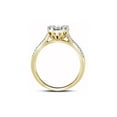 thumbnail image 3 of 10kt Yellow Gold Womens Round Diamond Cluster Bridal Wedding Engagement Ring 1.00 Cttw, 3 of 3