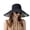 Black, variant on Wide Brim Floppy Sun Hat with Colorful Printed Underside UV Protection Lightweight Foldable Design for Outdoor Use - Beige