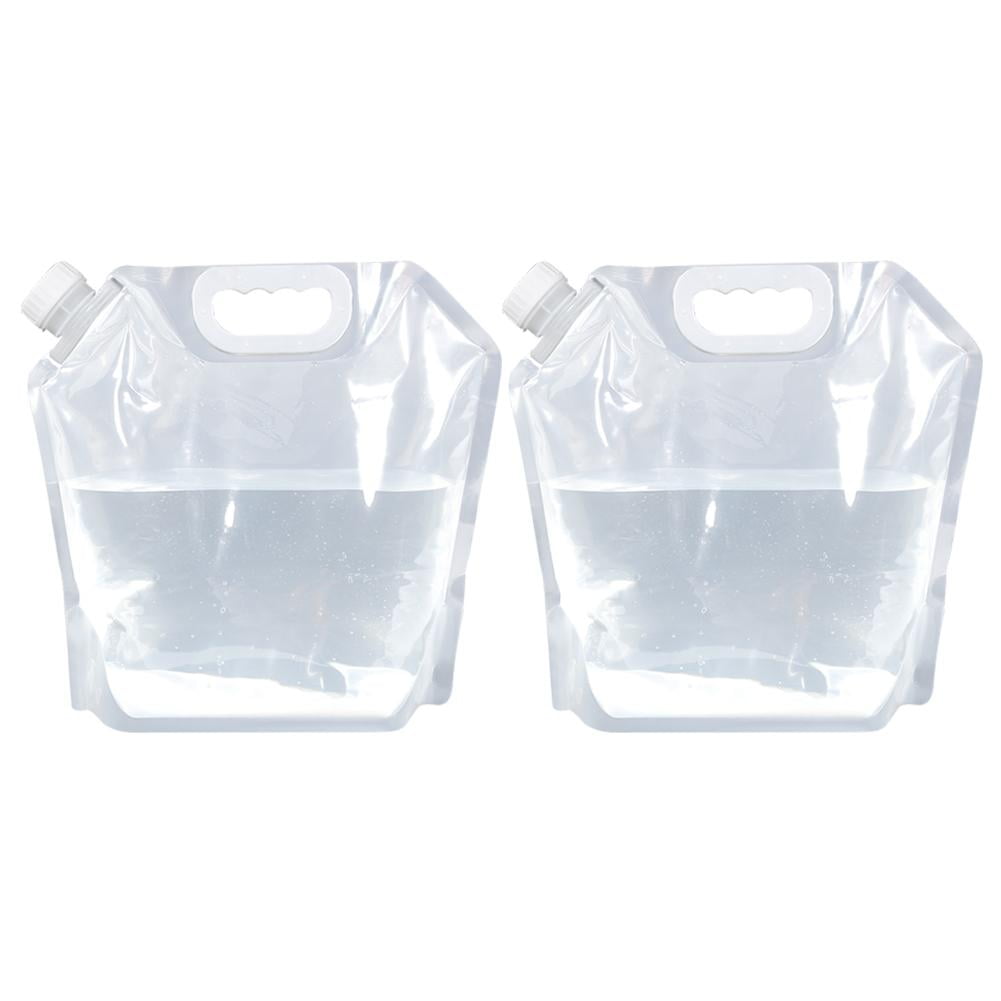 Transparent Water Storage Container Collapsible Water Bag Travel Water Bags 5+5L 