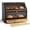 Black, variant on Double Layer Bamboo Bread Box for Kitchen Countertop, Cutting Board, and Stainless Steel Bread Knife, Large Capacity Storage Container with Clear Windows (Self-Assembly)