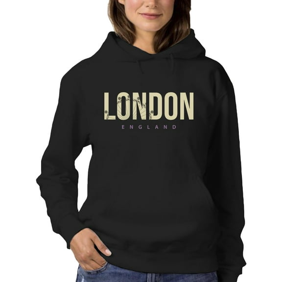 London England Banner Hoodie Women -Image by Shutterstock, Female Large