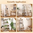 thumbnail image 2 of Giantex 4 Tier Floor Standing Bookcase, Ladder Bookshelf for Small Space, Narrow Display Rack, White, 2 of 7