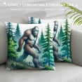 thumbnail image 3 of BCIIG  Sasquatch Watercolor Rustic Farmhouse Style Decorative Throw Pillow Cover Cushion Case for Sofa Couch Housewarming Gift Home Decor Cotton Linen, 3 of 5