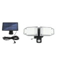 thumbnail image 2 of Sensor de movimiento exterior para luces solares | Cabezales LED dobles giratorios | 16W 300LM | ABS, Panel Solar Policristalino | Modos de control remoto | Carga rápida, iluminación gran angular, 2 of 7