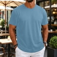 thumbnail image 2 of IAJDKMEK True Classic Tees Men's Short Sleeve T-Shirt - Breathable Stretchy Base Layer for Fitness Training, Mens Casual Shirts Summer Tops for Men Lightweight,Light Blue 3XL, 2 of 7