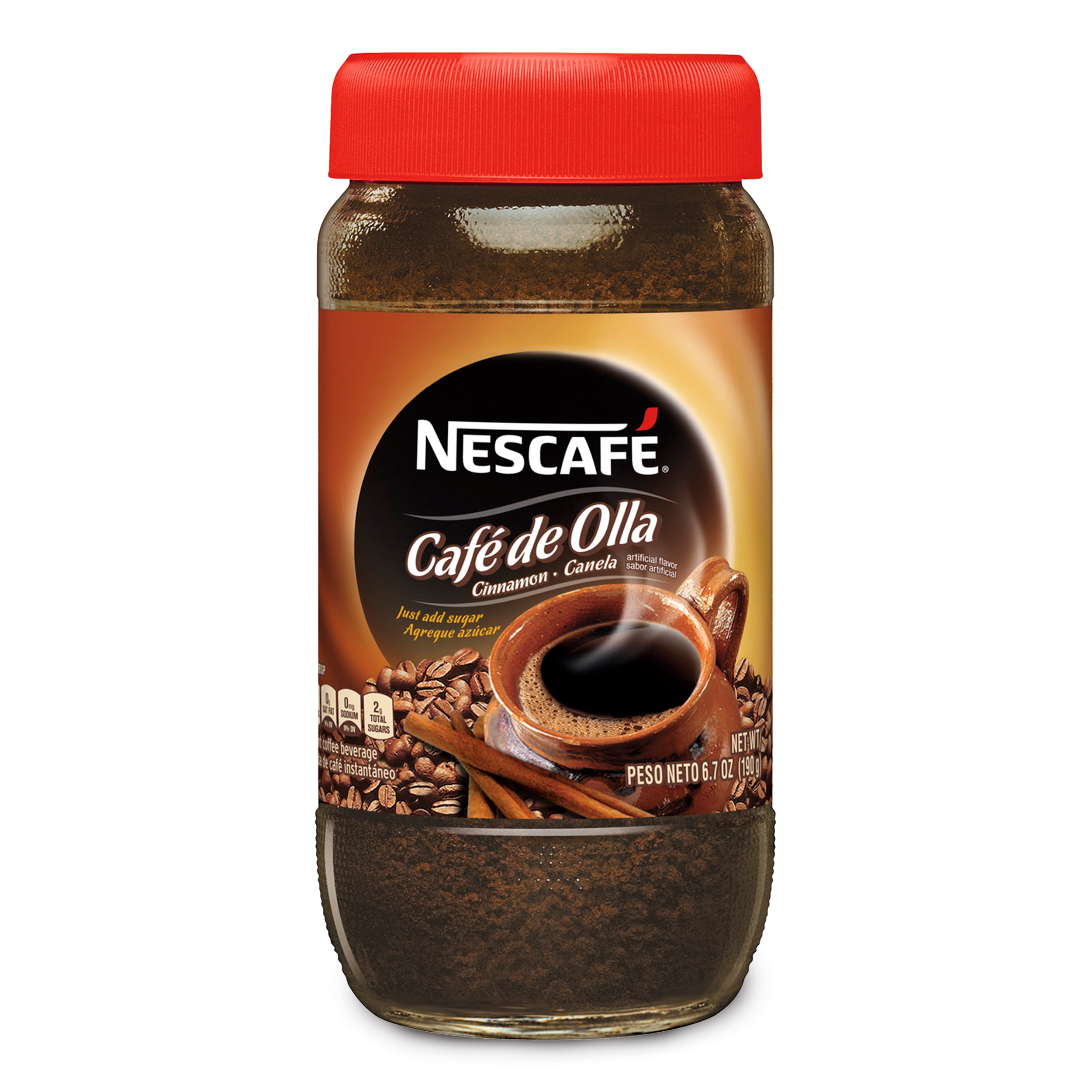 Nescafé Clasico Cafe de Olla, Light Roast Instant Coffee, 6.7 oz