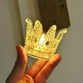 thumbnail image 6 of Aooww Crown Tealight Candle Holders, LED Votive Candle Holders,Clear Glass,IdealHolder for Wedding Centerpieces,Party,Dinner, Christmas Decorations(As Show), 6 of 6