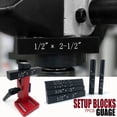 thumbnail image 4 of 7-Piece Anodized Aluminum Woodworking Setup Blocks with Engraved Size Markings - Precision Height Gauge Set for Router Bits, Saw Blades & Fence Adjustment, Includes 5 Measuring Blocks and 2 Hole, 4 of 7