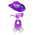 thumbnail image 1 of Women's Western Cowboy Hat Scarf Eyeglasses Three Piece Set, 1 of 2