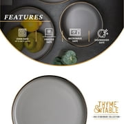 Thyme & Table Stoneware Ava Dinner Plate, Grey