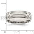thumbnail image 4 of 925 Sterling Silver 6mm Ring Size 10.5 Wedding Fancy, 4 of 8