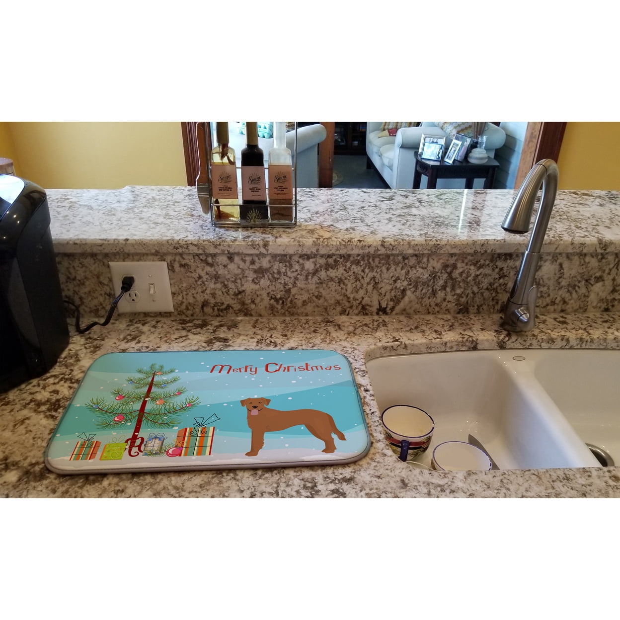 Goldador Christmas Tree Dish Drying Mat