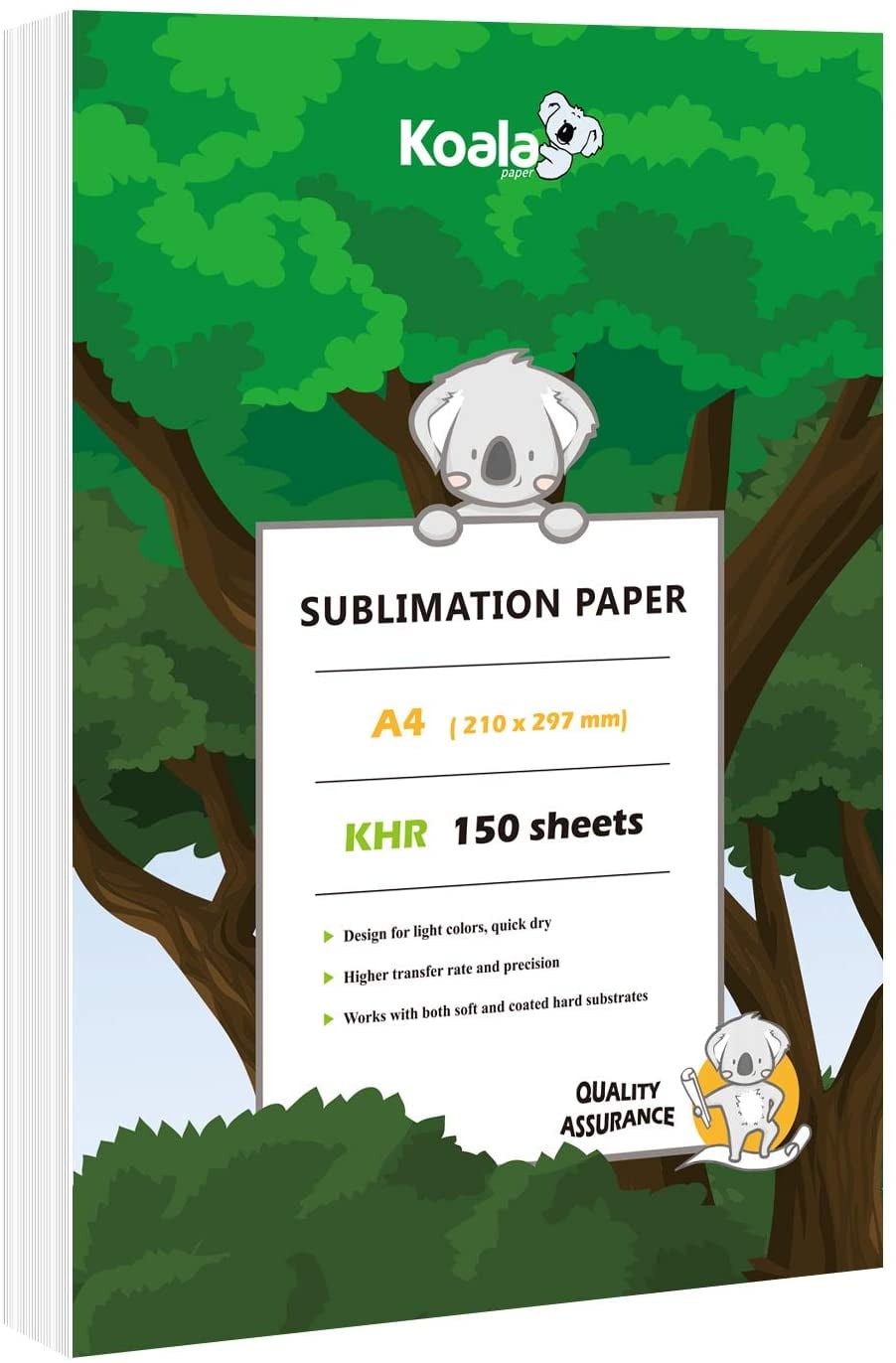 Koala 150 sheets Sublimation Paper A4 for Heat Transfer DIY gift