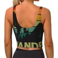 thumbnail image 4 of Picia Not All Who Wander Are Lost 1 Sports Bra for Women,Padded Strappy Sports Bras Medium Support Yoga Bra with Removable Cups,Running Yoga Bra-Small, 4 of 9