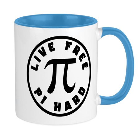 

CafePress - Live Free Pi Hard - Ceramic Coffee Tea Novelty Mug Cup 11 oz