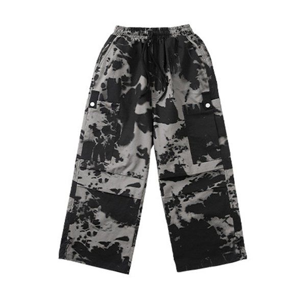 Hotiary Toddler Baby Girl Wide-Leg Cargo Pant Kids Elastic Waist Camouflage Pants with Pockets & Drawstring for 4-18Y
