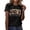 Black, variant on Casual Shirts for Womens Short Sleeve Fashion Crew Neck Inspirational Print Beach Vacation Essentials,Hot Pink,2XL